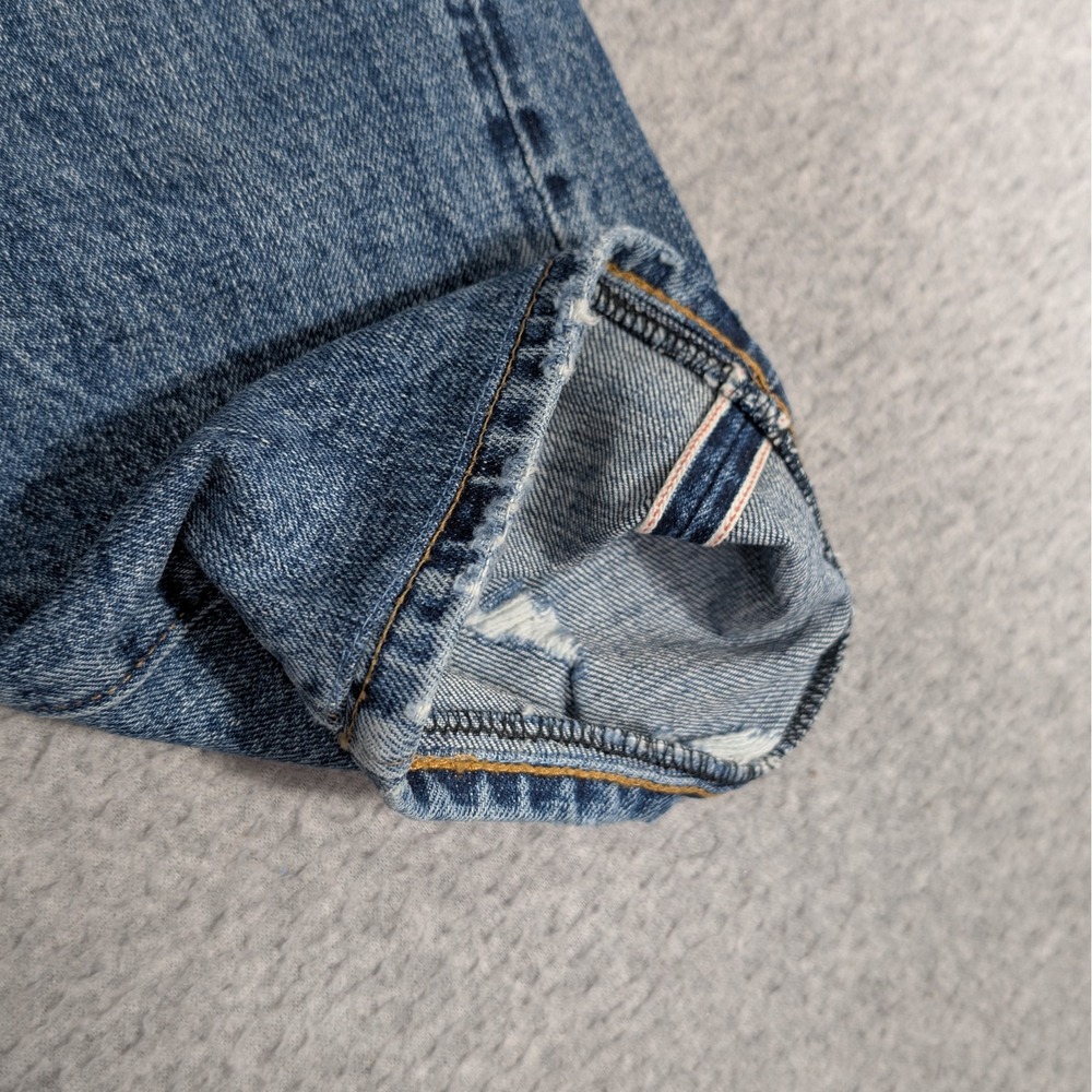 Todd Snyder NY Slim Fit Jeans Size 32x31 Japanese Selvedge Distressed Button Fly - Picture 8 of 14
